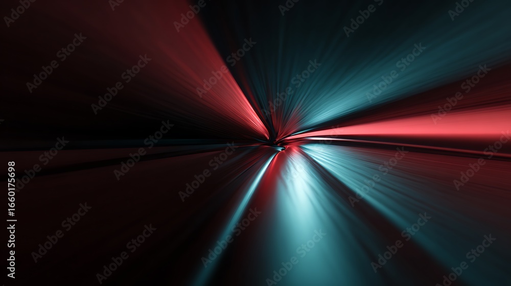 Poster abstract light speed motion blur tunnel background with vibrant colors creating a dynamic and futuri