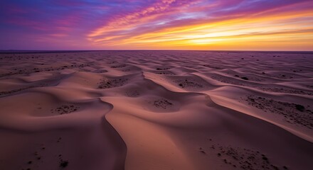 Rolling Sand Dunes in Twilight Hues