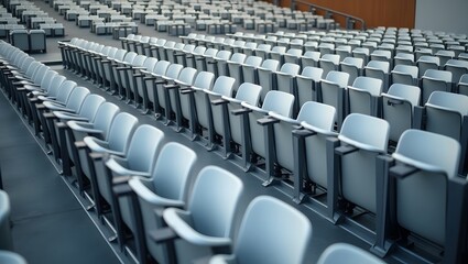 Fototapeta premium Empty Auditorium Seats: Lecture Hall Interior Design