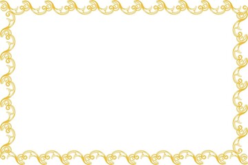 Simple Golden Frame, Border Frame, Photo Frame with White Background, Amaizing Frame, Unique Style Frame