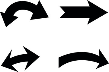 Black Arrow Icons Vector Collection