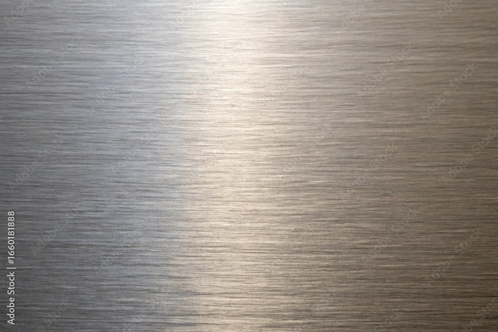 Poster brushed metal texture with horizontal lines, creating a sleek and modern background for industrial d