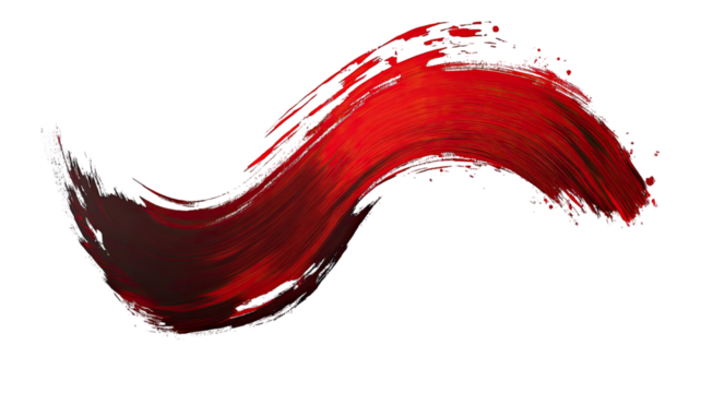 Red splash isolated on white background