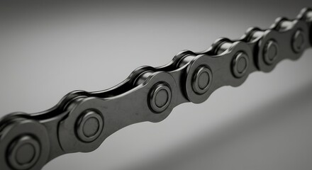 Shiny Bicycle Chain in Studio Light