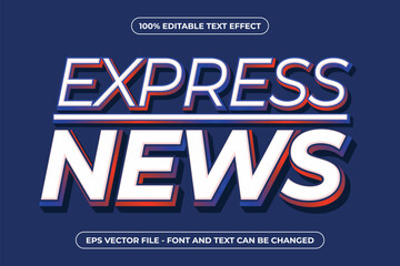 Express News 3D Editable Text Effect