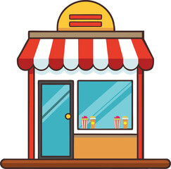 Fototapeta premium fast food shop vector design
