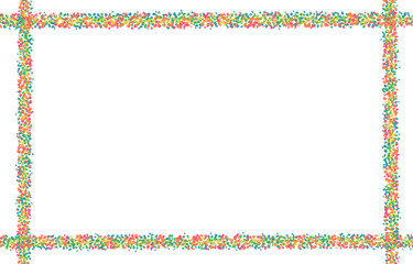 スーラ風の点描タッチのカラフルスクエアフレーム　Adobe Illustrator Artwork