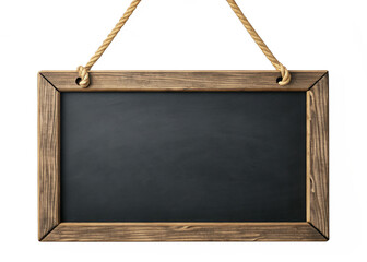 Chalkboard Hanging sign isolated on a transparent background.