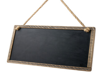Chalkboard Hanging sign isolated on a transparent background.