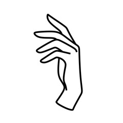 Hand Gesture Showing Five Fingers Elegant Design Illustration