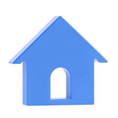 Simple blue house icon