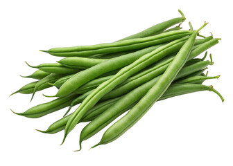 Green Beans isolated on a transparent background.