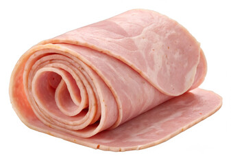 Ham rolled isolated on a transparent background.