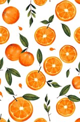 Obraz premium Vibrant Seamless Orange Hipster Pattern