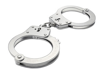 Handcuff isolated on a transparent background.