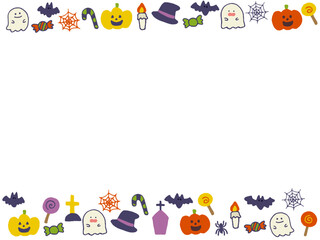 かわいいハロウィンのフレームイラスト