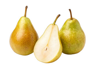 Pears isolated on a transparent background.