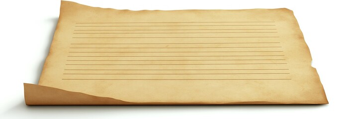 old paper isolated on white