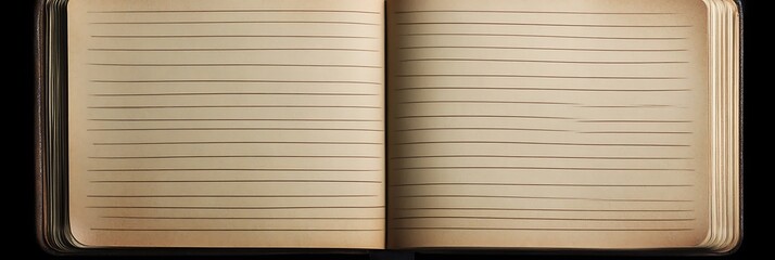 Open Spiral Notebook with Empty Pages