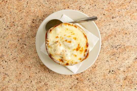 French onion soup in a boul