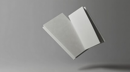 Blank Notebook with Lined Pages Isolated on Background
