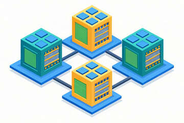 Fototapeta premium Modern Business Automation Illustration for Optimized Efficiency