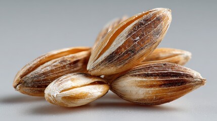 Oat Kernel Isolated on White Background. Versatile Ingredient for Healthy Meals