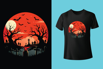 Beware of the cat Halloween theme design Halloween t shirt design