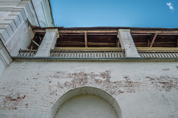 A battle move on the wall of an ancient fortress.