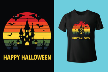 Beware of the cat Halloween theme design Halloween t shirt design