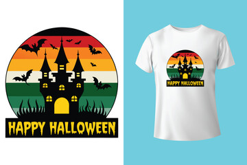 Beware of the cat Halloween theme design Halloween t shirt design