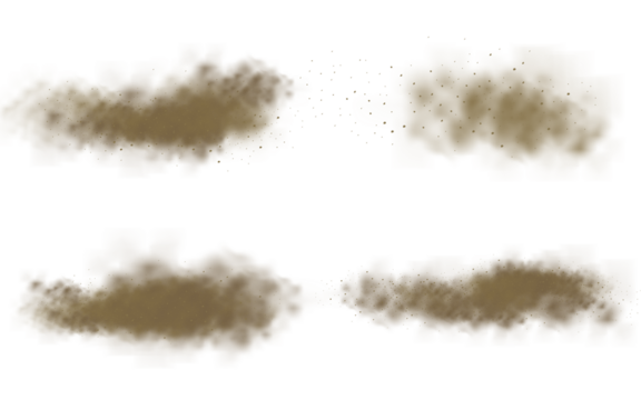 png storm effect with sand dirtied powder evaporate cloud wind racing ground design abstract earth textured rock fast burst splash dirty dust transparent desert dry concept