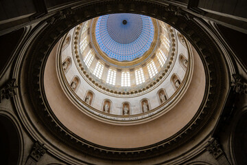 Stunning cathedral architecture with vaulted dome ceiling - Basilica of Our Lady of the Immaculate...