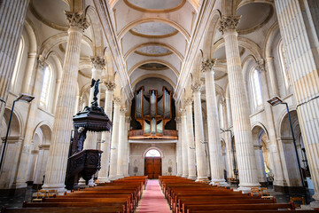 Stunning cathedral architecture with vaulted dome ceiling - Basilica of Our Lady of the Immaculate...