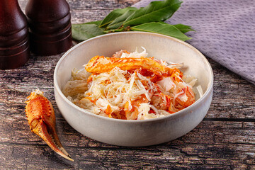 Natural fresh crab meat for salad