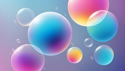 Abstract Gradient Mesh Bubble Background