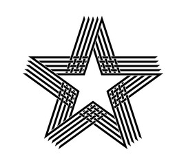 pentagram symbol vector white background for icon web wallpaper tattoo symbol religion logo. vector illustration	