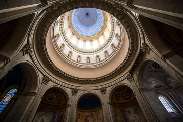 Stunning cathedral architecture with vaulted dome ceiling - Basilica of Our Lady of the Immaculate...