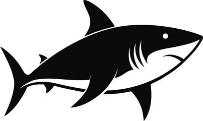 Dynamic shark silhouette in vibrant colors