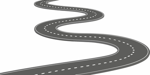 Obraz premium Winding Road Asphalt Highway Path Journey Travel