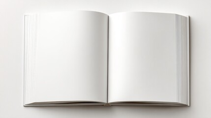 Open Book with Blank Pages Overhead View Stock Image