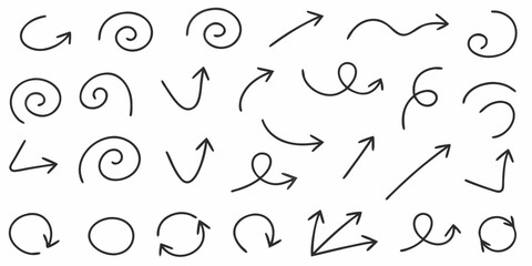 Hand Drawn Arrow Icons Set