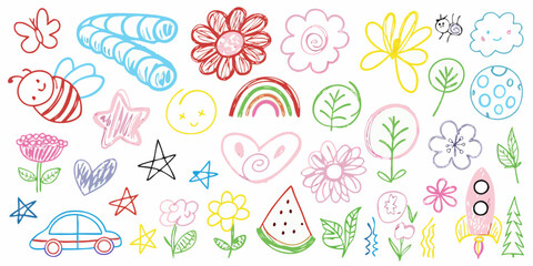 Colorful Childrens Drawings