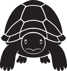 tortoise animal silhouette logo, icon design vector illustration
