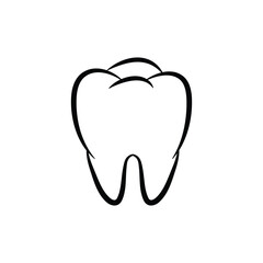 tooth logo icon illustration flat