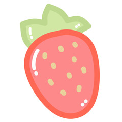 Cute Hand Drawn Strawberry Doodle Decorative Fruit