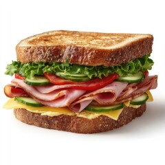 Delicious Ham and Cheese Sandwich with Toasted Bread