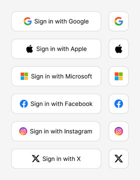 single sign in / sign up buttons