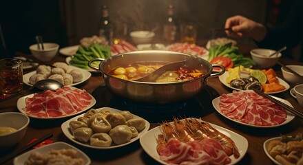 Gather friends for a delicious hot pot meal, creating warm memories and shared culinary experiences.