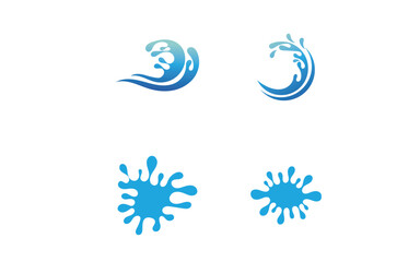 Naklejka premium Splash blue water icon vector 